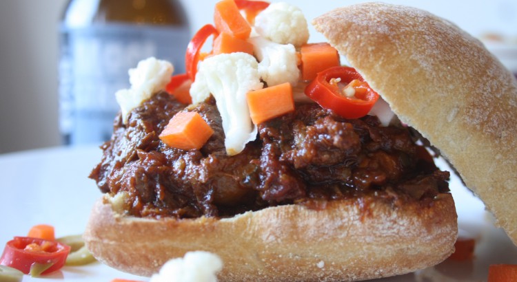 Slow cooked beef sandwich