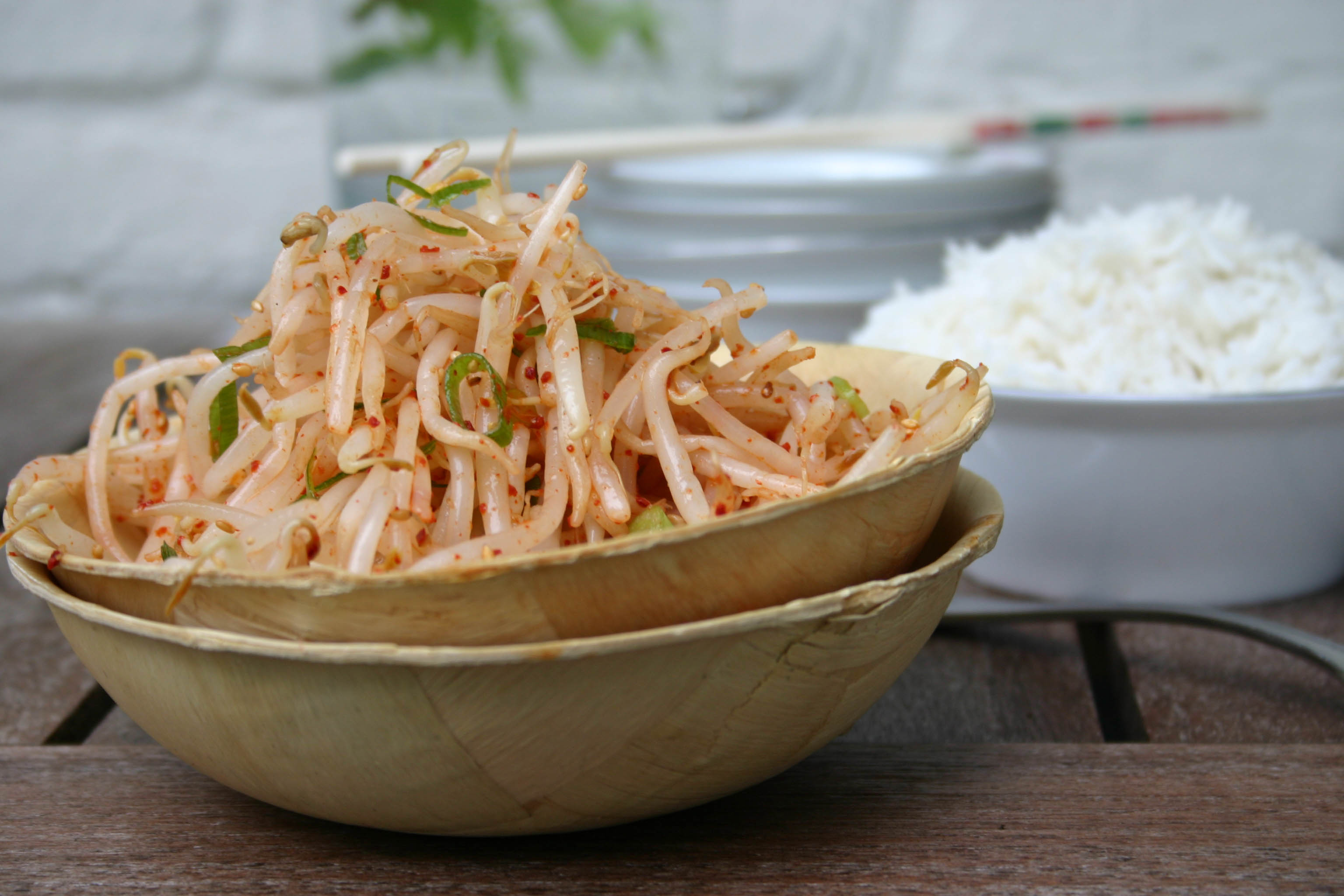 Koreaanse taugé salade